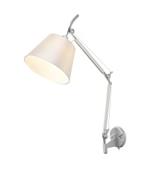 D0234  Karis Switched Wall Lamp 1 Light Silver, Polished Chrome